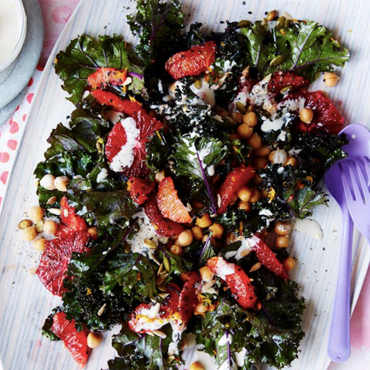 Plant-Based Recipe: Kale, Orange and Seed Salad