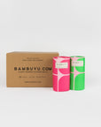 Bambuyu online order package box with two tissue rolls.