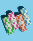 Tubes tissues are the perfect tissue box for your car cup-holder against blue background