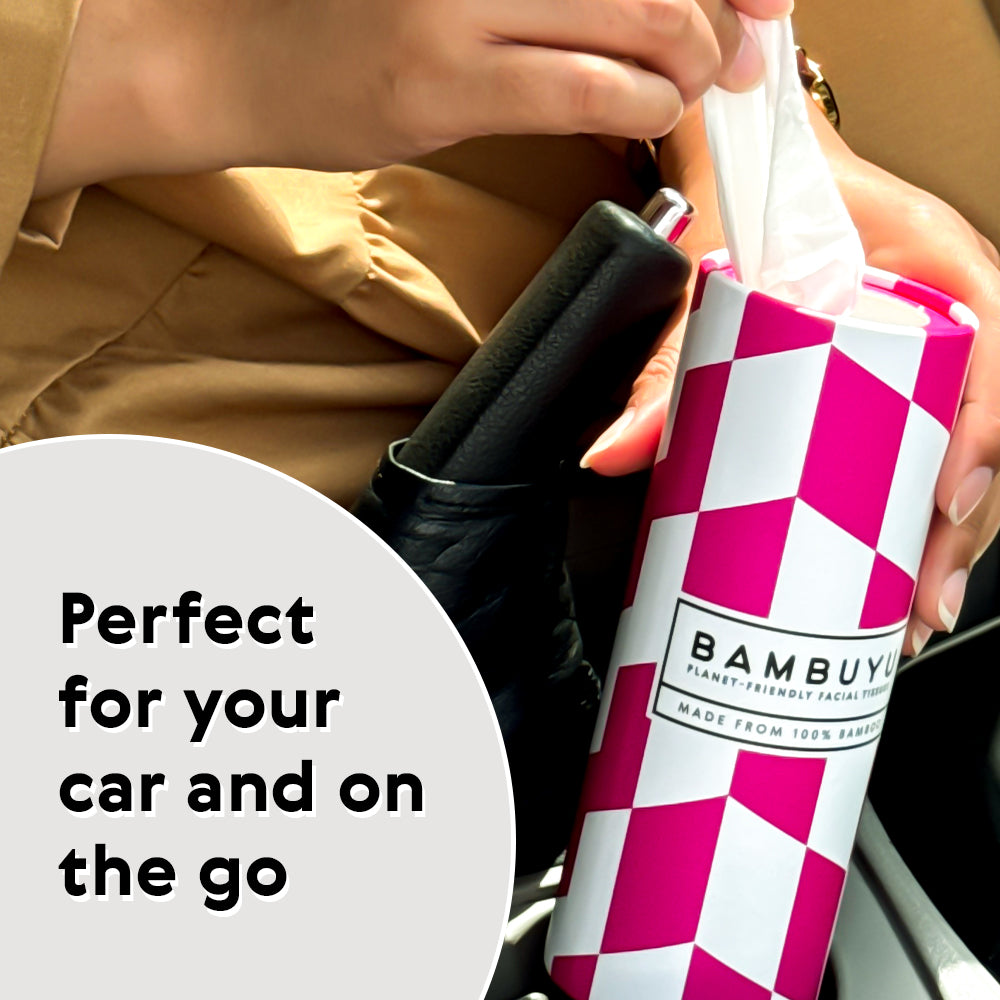 Bamboo Car Tissue Box (12 pack)